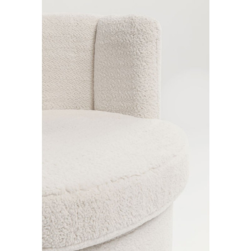 Armchair Silhouette Fur White